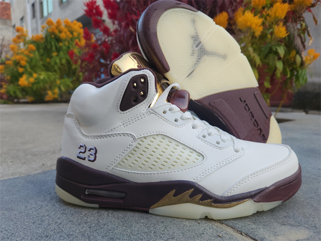 Men's Running Weapon Air Jordan 5 White Shoes 090